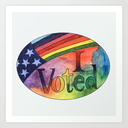 I Voted Art Print