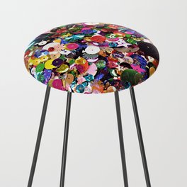 Colorful Glitter Sequins Sparkle Glitter Counter Stool
