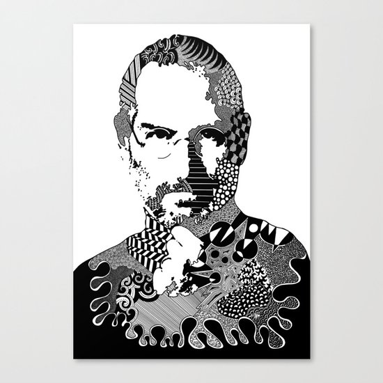 Steve Jobs Doodle Canvas Print