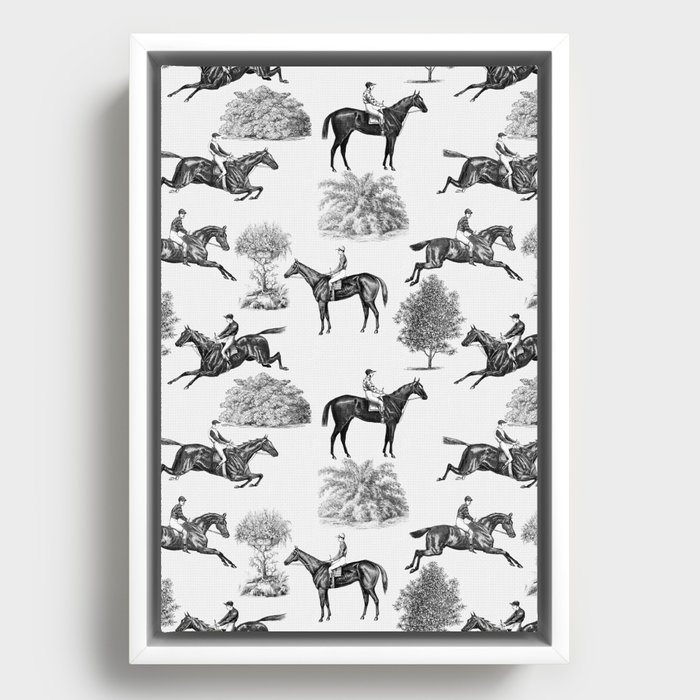 HORSE RACING  Framed Canvas