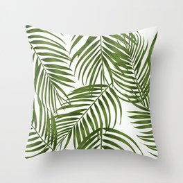 Nice Green Leaves Throw Pillow