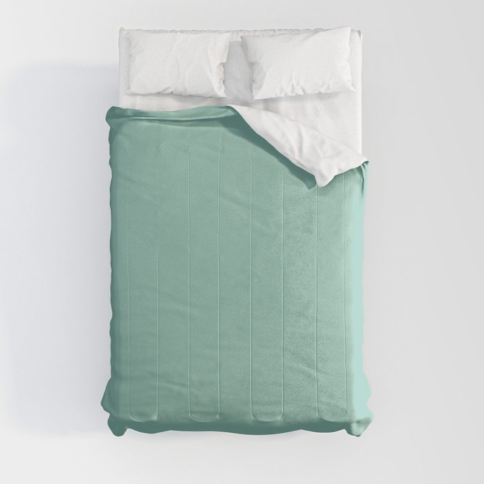 Light Aqua Green Solid Color Pantone Ocean Wave 14-5711 TCX Shades of Blue-green Hues Comforter