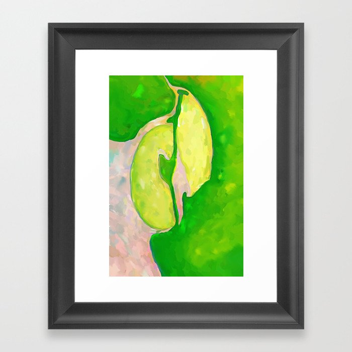 Green apple Framed Art Print