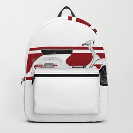 White Vespa Primavera ET3 Backpack | Digital, Et3, Graphicdesign, Italy, Iconic, Italian, Bella, Scooter, Italia, Piaggio 