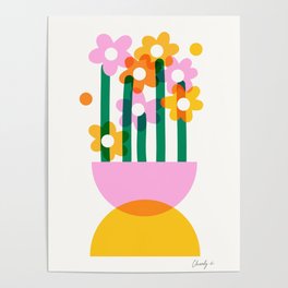 Abstract Flower Pot  Poster
