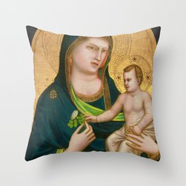 Madonna and Child by Giotto Throw Pillow