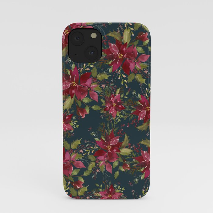 Poinsettia Pattern II iPhone Case
