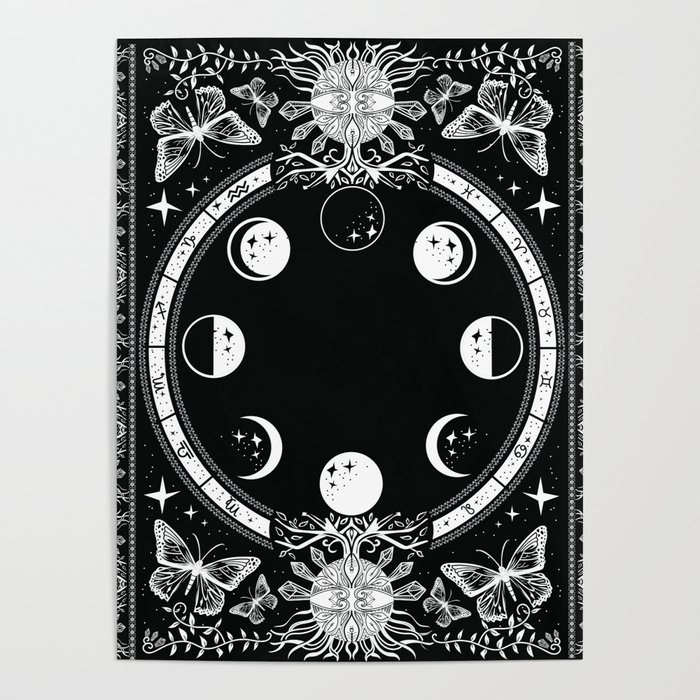 Astrological Moon Phase Magical Witchy Sticker by Kayti Welsh Designs
