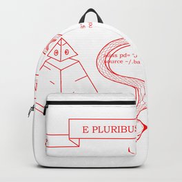 E PLURIBUS UNUM Backpack | Hatching, Graphite, Pattern, Comic, Graphicdesign, Acrylic, Digital, Ink, Vector, Stencil 