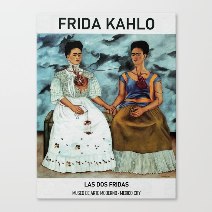Frida Kahlo Exhibition Frida Kahlo The Two Fridas Art Las Dos Fridas Mexico City 1939 Canvas Print