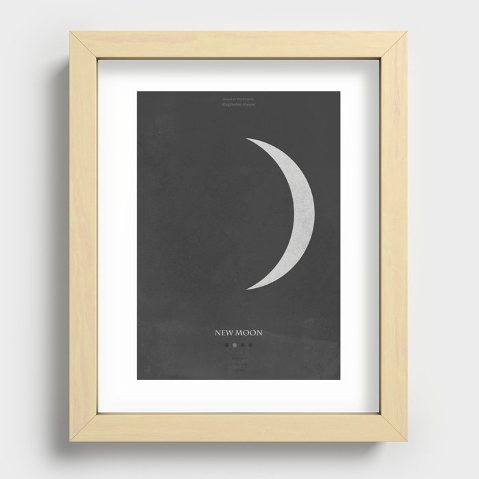 New Moon - minimal poster Recessed Framed Print