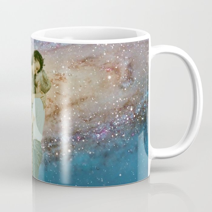 Kiss me till the end of galaxy - artistic illustration artwork Coffee Mug