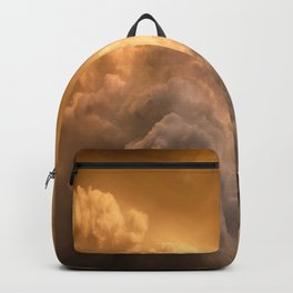 Still Climbing - Abstract Storm Clouds Rising in Atmosphere on Stormy Evening in Kansas Backpack | Digital, Sky, Thunderstorm, Kansas, Abstract, Photo, Nature, Spring, Color, Dramatic 