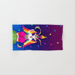 1997 Neon Rainbow Baphomet Hand & Bath Towel