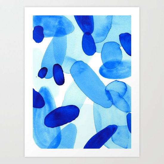 Beach Glass Blue Art Print