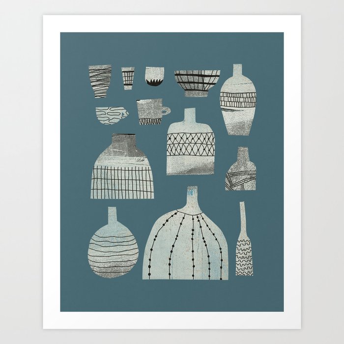 Pottery and Patterns #1 Art Print
