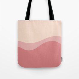 Wavy Minimalist Abstract in Hues of Pink Tote Bag
