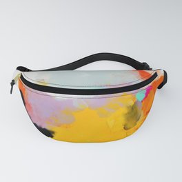 yellow blush abstract Fanny Pack
