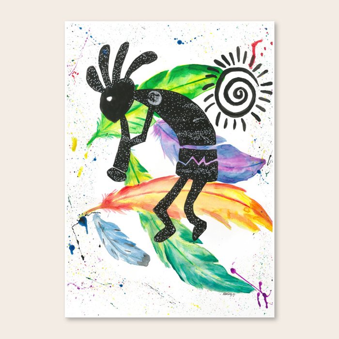 Kokopelli Canvas Print By Stipple Ation Society6