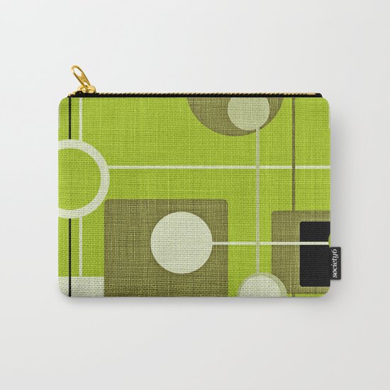 orbs and squares acid green Carry-All Pouch