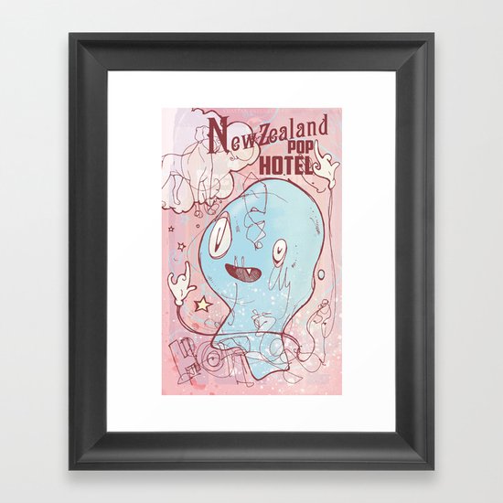 NewZealand Pop Hotel Framed Art Print