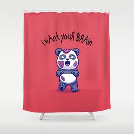 I want to eat your brain. Zombies gifts. Shower Curtain