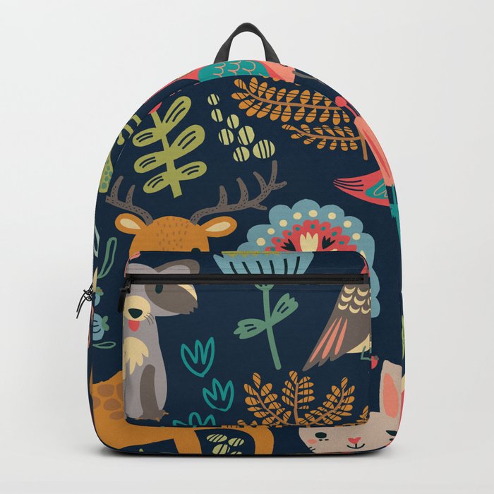Forest friends - navy Backpack