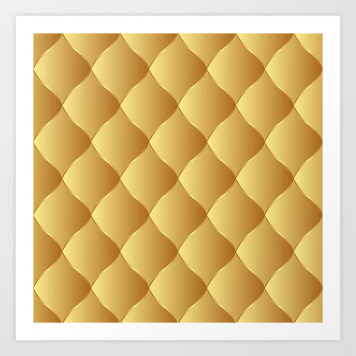 Trendy Royal Gold Leather Collection Art Print