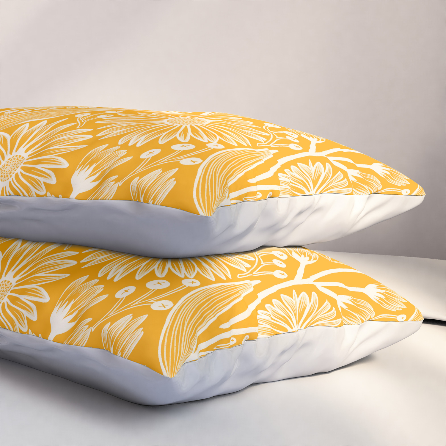 Large 25.5 x 18 Society6 Saffron Coneflowers by Color Obsession on Rectangular Pillow 
