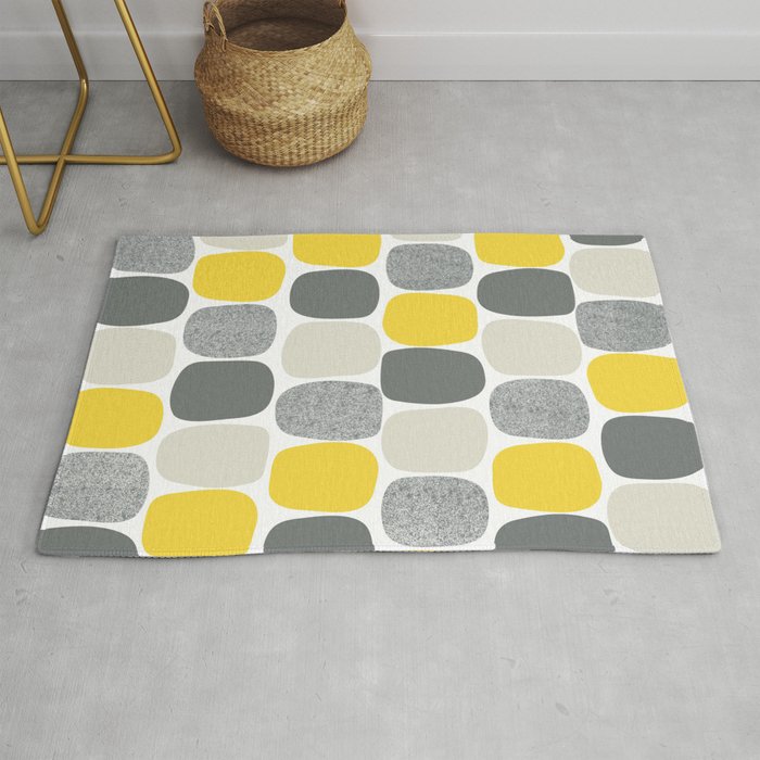 Wonky Ovals in Yellow Rug