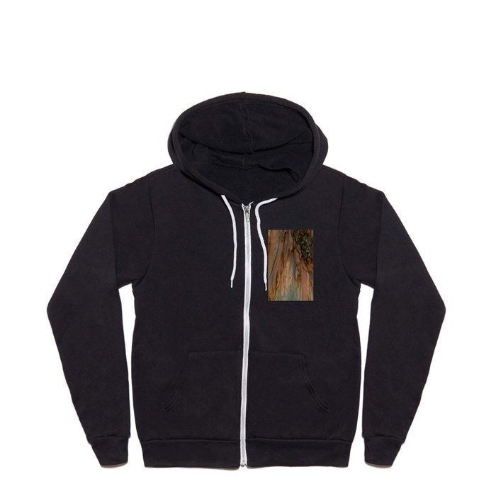 Eucalyptus Tree Bark and Wood Abstract Natural Texture 27 Full Zip Hoodie