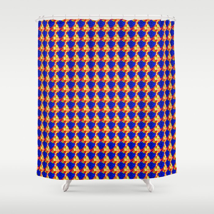 royal blue shower curtain