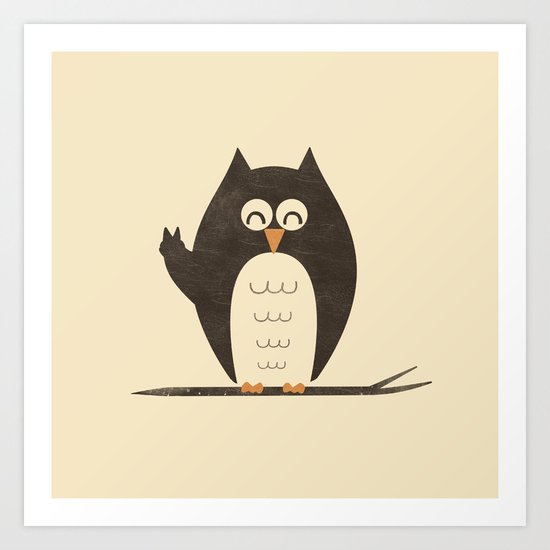 Peace Owlt Art Print