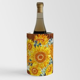 Sunflowers, Backgrounds, clipart, flower, Wine Chiller