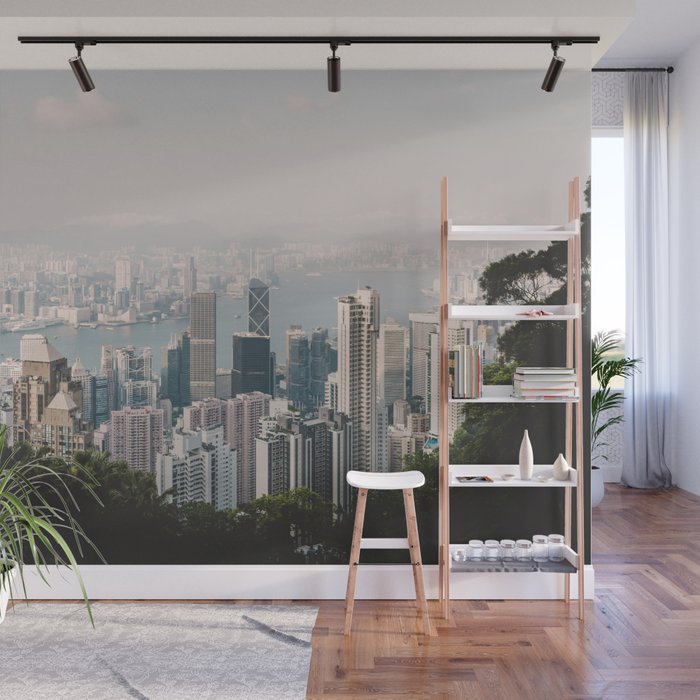 Hongkong skyline 14 Wall Mural
