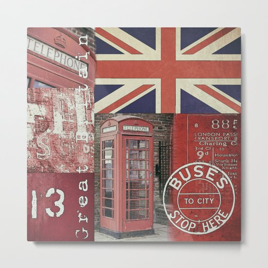 Great Britain London Union Jack England Metal Print