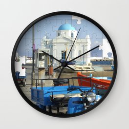 Mykonos Puzzle Wall Clock | Mykonosport, Seatown, Puzzle, Greece, Boats, Grrekisland, Jugsaw, Photo, Beautifulphoto, Motorcycle 