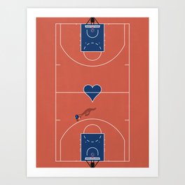 Basketball Love  Art Print