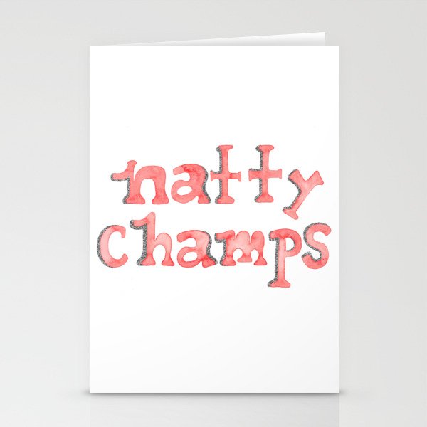 Natty Champs - Silver Glitter Stationery Cards