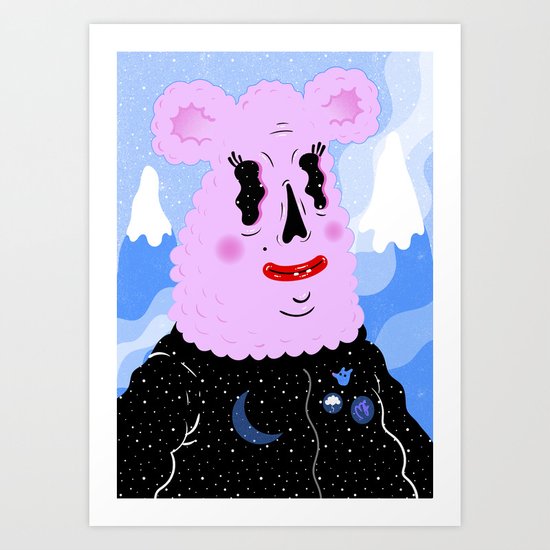 Ice Fluff Art Print