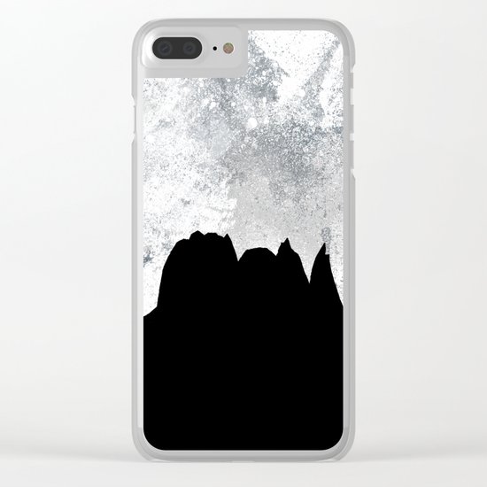 Midnight Moon Clear iPhone Case
