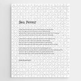 Sea Fever - John Masefield Poem - Literary Print - Typewriter Jigsaw Puzzle