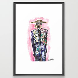 Flower Jacket Framed Art Print