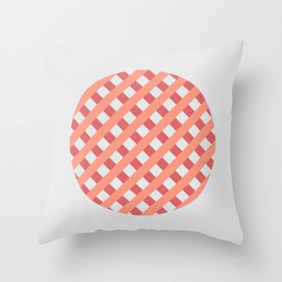 striped circle I Throw Pillow