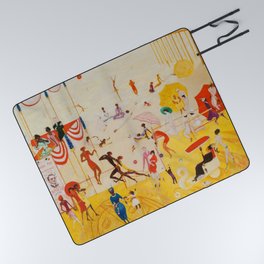 African American Masterpiece 'Summertime, Asbury Park, South' by Florine Stettheimer Picnic Blanket