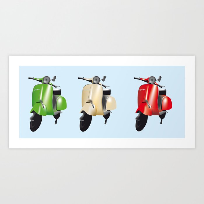 vespa scooter artwork