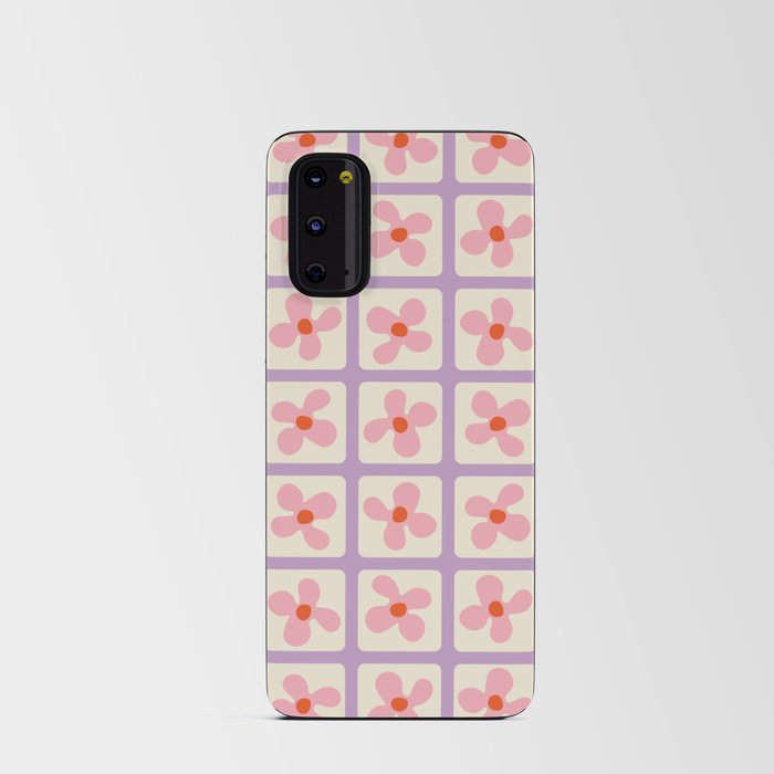Retro Flowers Pattern - Violet Android Card Case