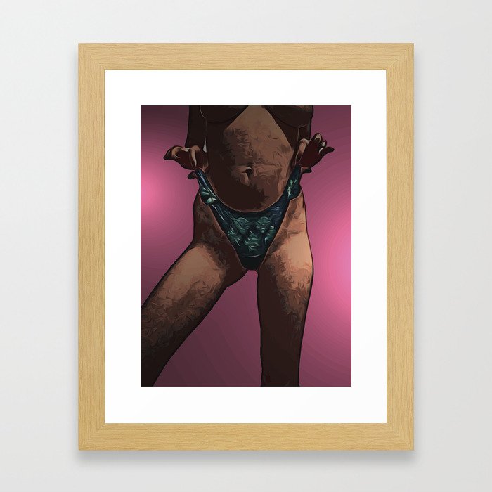 Female body illustration Framed Art Print