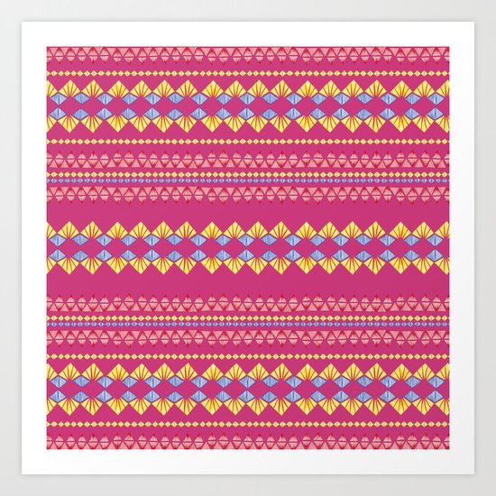 Aztec Geo Art Print