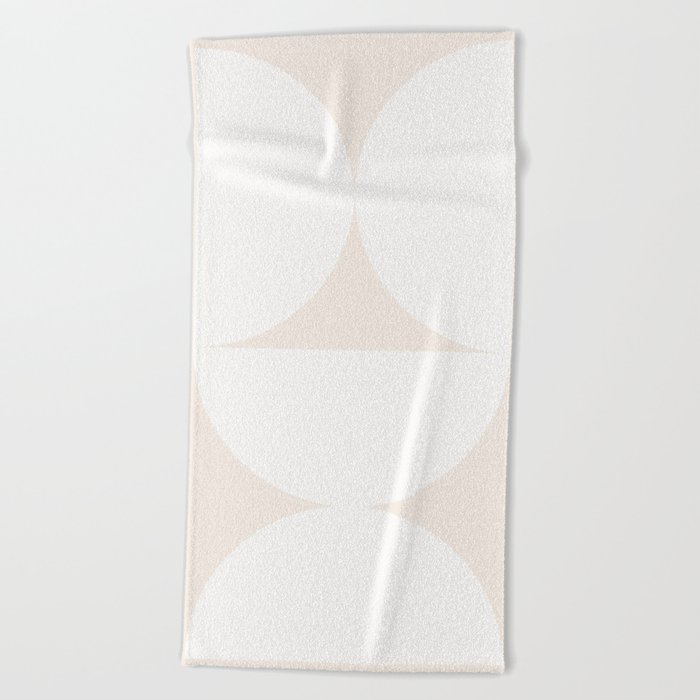 Monochromatic Minimalism - White Beach Towel